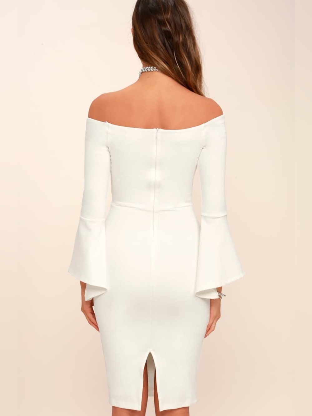 Lulus All She Wants White Off-the-Shoulder Midi Dress | Small - Picture 2 of 11